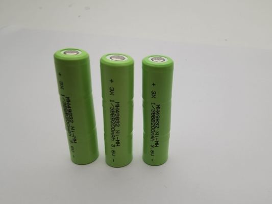 UL 3.6V 200mAh NIMH بطاريات قابلة لإعادة الشحن 1/3BBB حزمة بطاريات NIMH مخصصة جاهزة للاستخدام بطاريات NIMH عمر دورة طويلة