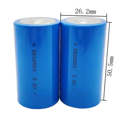 بطارية er26500 3.6v 8500mah 9ah lisocl2 بطارية Er26500 بطارية الليثيوم بحجم C 3.6V 9000mah بطارية الليثيوم الأساسية