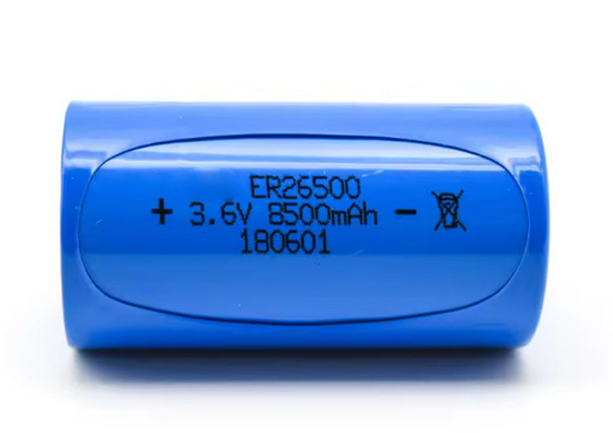 بطارية er26500 3.6v 8500mah 9ah lisocl2 بطارية Er26500 بطارية الليثيوم بحجم C 3.6V 9000mah بطارية الليثيوم الأساسية