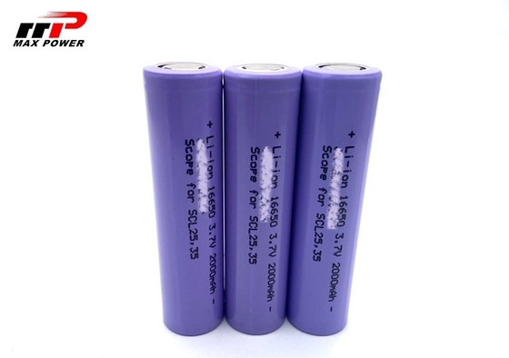 Li16650C 3.7 فولت 2000mah بطارية ليثيوم أيون قابلة لإعادة الشحن خلية OEM خدمة CE UL CB