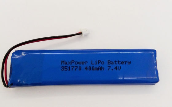 351770 MSDS UN38.3 400mAh بطارية ليثيوم بوليمر 7.4 فولت