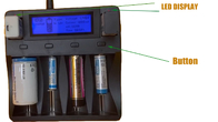 شاحن بطارية الليثيوم الذكية USB شاحن LCD 12V 2A