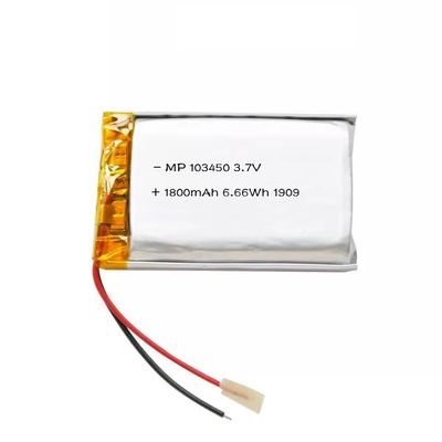 103450 1800mAh 3.7V عالية الطاقة حزمة بطارية ليبو بطارية ليثيوم بوليمر خلية