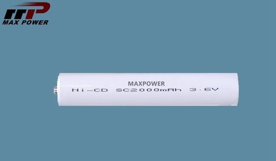 3.6V بطارية قابلة للشحن مصباح يدوي ، SC2000mAh بطارية NiCd