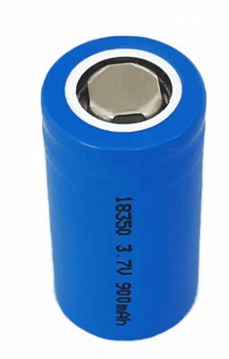 الدرجة A INR18350 بطارية ليثيوم أيون 3.7V 900mAh بطارية قابلة لإعادة الشحن ذات سعة عالية