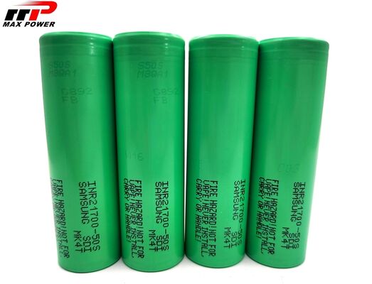 21700 5000mAh 50S بطاريات ليثيوم أيون قابلة لإعادة الشحن