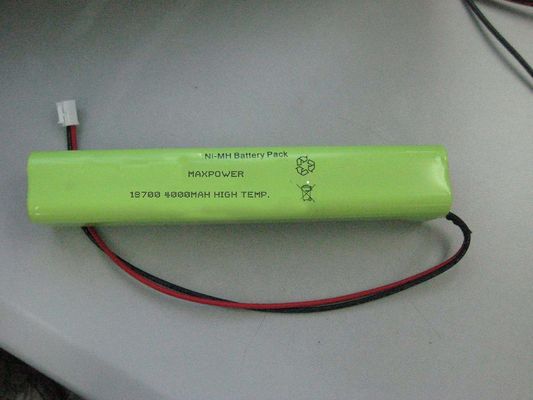 ارتفاع درجة الحرارة في حالات الطوارئ إضاءة البطارية NIMH 18700 4000mAh 4.8V