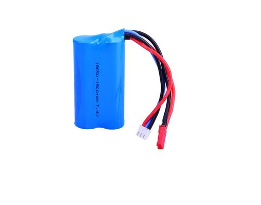 7.4V 18650 1500mAh بطاريات ليثيوم أيون قابلة للشحن 15C معدل التفريغ ل Aeromodel / لعبة الكهربائية