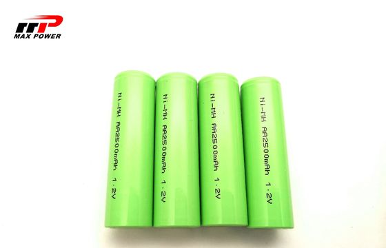 بطارية NIMH AA2500mAh 1.2V للمنتجات الرقمية الصناعية مع شهادة BIS CE UL IEC / EN61951