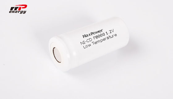 1.2V F8000mAh NiCd بطاريات قابلة للشحن ذات قدرة عالية ودرجة حرارة منخفضة حياة طويلة