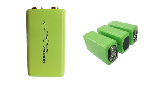 250mAh 300mAh 9V Nimh بطارية قابلة للشحن IEC62133